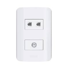 TOMADA RJ11 + TOM TV COXIAL CP CANOA