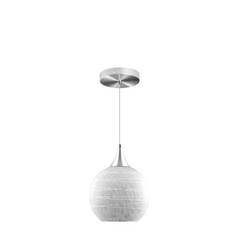 PENDENTE VD. 1XE27 RISCADO BRANCO