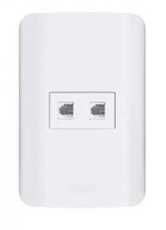 TOMADA DUPLA RJ11 + TOM. RJ45 MARES