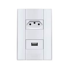 TOMADA 10A + USB MARES