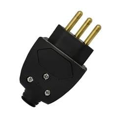PLUGUE MACHO 2P+T 20A 90º PRETO ROMAZI