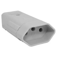 PLUGUE FEMEA 2P 10A BRANCO ROMAZI