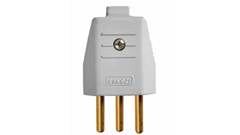 PLUGUE MACHO 2P+T 20A 180° BRANCO ROMAZI