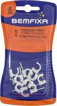 FIXA CABO COAXIAL 08MM BCO BEMFIXA