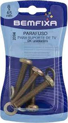 PARAFUSO P/SUPORTE DE TV M8X45 BEMFIXA