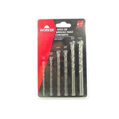 JOGO BROCA CONCRETO 6PC WORKER