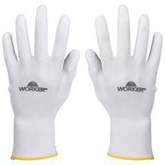 LUVA WK16 PU BRANCA 8” M WORKER