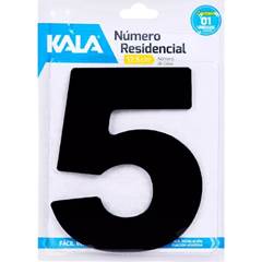 NUMERO RESIDENCIA NR5 PRETO 12,50CM KALA