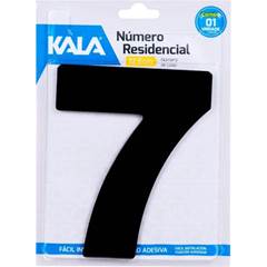 NUMERO RESIDENCIA NR7 PRETO 12,50CM KALA