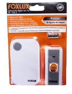 CAMPAINHA S/FIO BIVOL BCA DIM/DOM FOXLUX