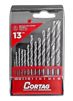 JOGO DE BROCA DE ACO RAPIDO 13PCS CORTAG